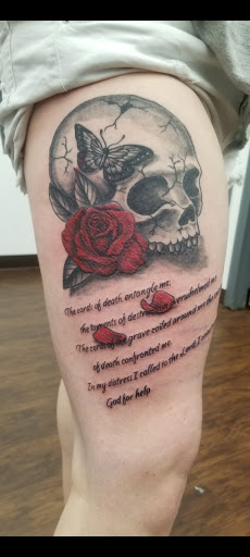 Explore drumming tattoo ideas, creative tattoo ideas in Lewiston, available at Walkins tattoos studio