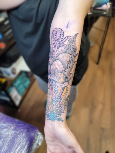 Explore girlfriend name tattoo ideas on chest, creative tattoo ideas in Hillsboro, available at Reflections Art Gallery and Studio