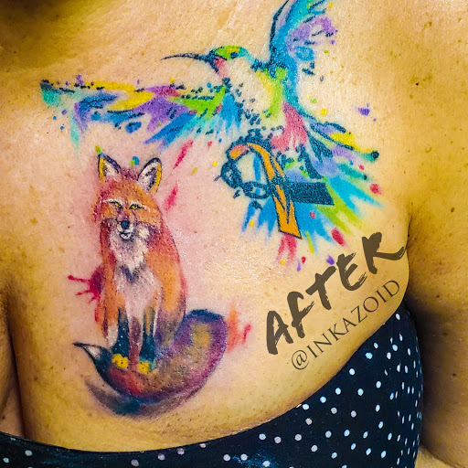 Explore neck tattoo men ideas, creative tattoo ideas in Kingsport, available at Ink-a-zoid Tattoos & Piercings