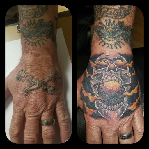 Explore mens forearm sleeve tattoo ideas, creative tattoo ideas in Dallas, available at Black Anchor Studios
