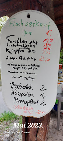 Forellenparadies Weinberger à Mainhardt menu