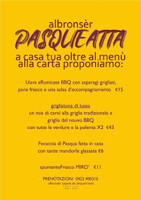 Menu du albronsèr à Treviso