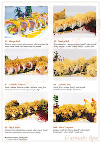 Restaurant asiatique Golden à Catania (le menu)