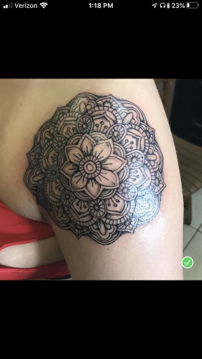 Explore line tattoo ideas, creative tattoo ideas in Centre, available at Leftys