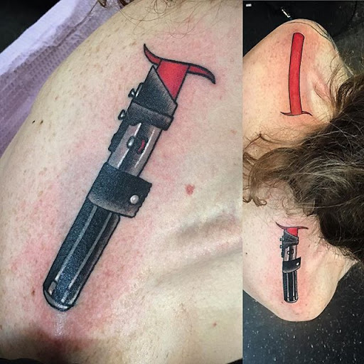 Explore back of thigh tattoo ideas, creative tattoo ideas in Dekalb, available at Proton Tattoo