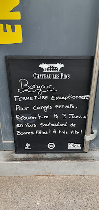 Menu / carte de l'Ours à Perpignan