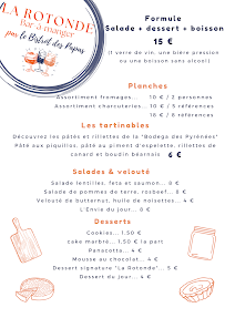 Restaurant La Rotonde par Le Bistrot des Papas à Chalon-sur-Saône (le menu)