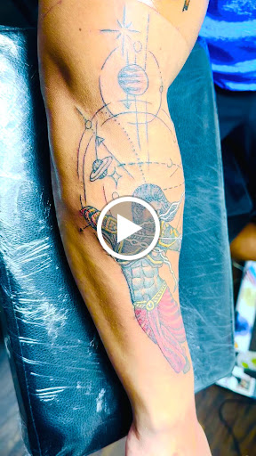 Explore aztec sleeve tattoo ideas for men, creative tattoo ideas in Odenton, available at Gemini Tattoo Boutique Inc