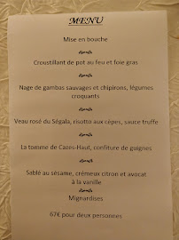 Restaurant français Le Chai de Fages à Drémil-Lafage (la carte)