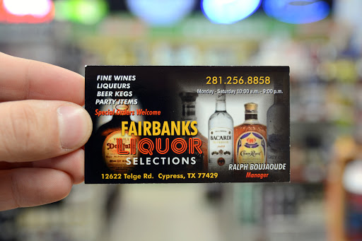 Liquor Store «Fairbanks Liquor», reviews and photos, 12622 Telge Rd, Cypress, TX 77429, USA