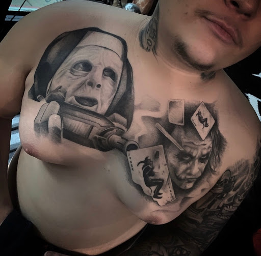 Explore new jersey tattoo ideas, creative tattoo ideas in Denver, available at Nocturnal Tattoo