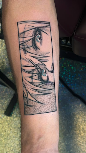 Explore snowboarding tattoo ideas, creative tattoo ideas in Meridian, available at Burn The Boats Tattoo