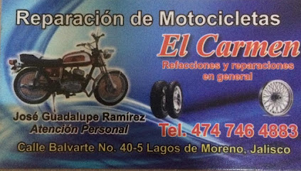 REPARACIÓN Y REFACCIONES DE MOTOCICLETAS 'EL CARMEN'