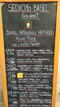 Sandwicherie Sedici 10 bagel Torino à Turin (le menu)