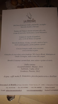 La Betulla à Trana menu