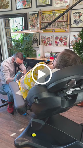 Explore mountain sleeve tattoo ideas, creative tattoo ideas in Seattle, available at Stairs Tattoo