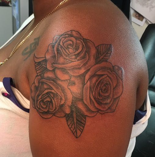 Explore minimalist dog tattoo ideas, creative tattoo ideas in Raleigh, available at Conspiracy Ink Tattoos