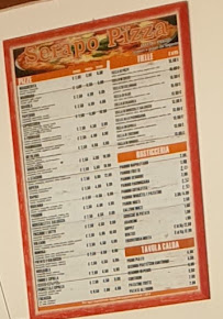 Carte du Serapo Pizza à Gaeta