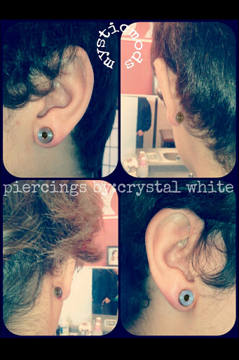 Explore evil angel tattoo ideas, creative tattoo ideas in Hampton, available at Blue Horseshoe Tattoo and Body Piercing