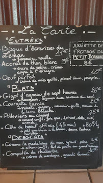 Le Variant à Saint-Sixt menu