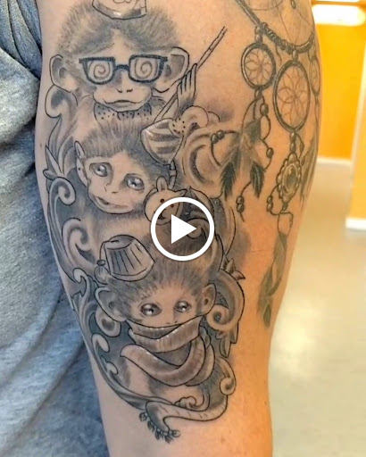 Explore small money tattoo ideas, creative tattoo ideas in Marietta, available at Monkeys Uncle Tattoo