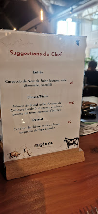 Restaurant Restaurant Sapiens La Cité à Toulouse (la carte)