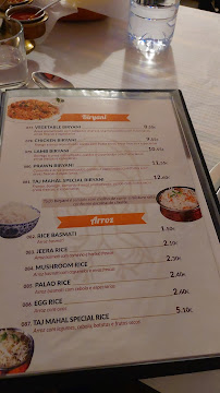 Restaurante Taj mahal à Torres Novas menu