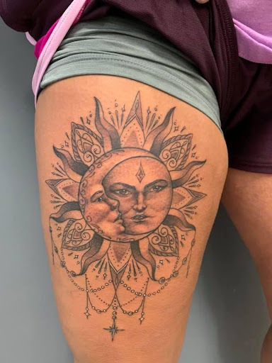 Explore long skinny tattoo ideas, creative tattoo ideas in Peckville, available at Silver Fox Tattoos