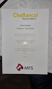 Menu du Il Poeta à Monsummano Terme