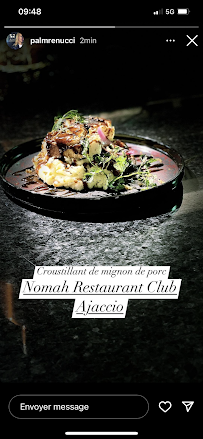 Restaurant NOMAH Restaurant Club Ajaccio à Ajaccio (le menu)