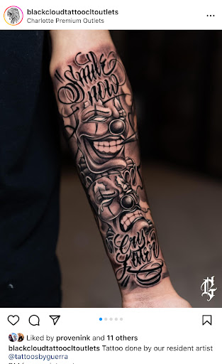 Explore cover up tattoo ideas for females, creative tattoo ideas in Lawrenceville, available at Black Cloud Tattoo and Piercing