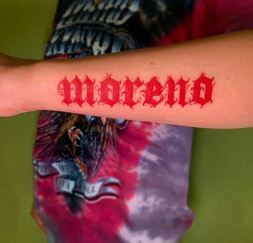 Explore letter m tattoo ideas, creative tattoo ideas in Odessa, available at Black Cat Tattoo Company