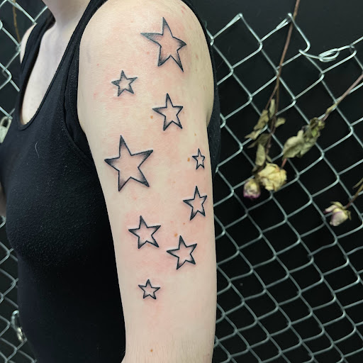 Explore black queen tattoo ideas, creative tattoo ideas in Buffalo, available at True Gloom Tattoo Studio