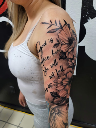 Explore triathlon tattoo ideas, creative tattoo ideas in Hereford, available at Slow Pain Tattoo Body Art Studio