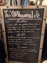 Restaurant l'Arhumatik à Sommières (le menu)