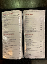 Orient House à Paris menu