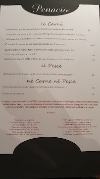 Menu / carte de Ristorante Penacio à Arcugnano