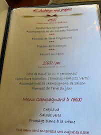 Restaurant Auberge de la Queue du Lac à Moux-en-Morvan - menu / carte