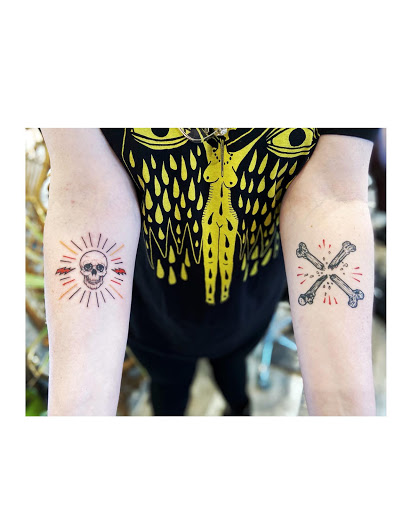 Explore inner bicep tattoo ideas for guys, creative tattoo ideas in Moline, available at ARTIST AIMEE TATTOOS - AF Tattoo Studio