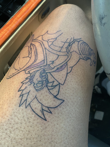 Explore simple dog tattoo ideas, creative tattoo ideas in Memphis, available at Inkatsuki Tattoos Art Studio