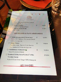 Carte du Restaurant L'Escargot à Valenciennes