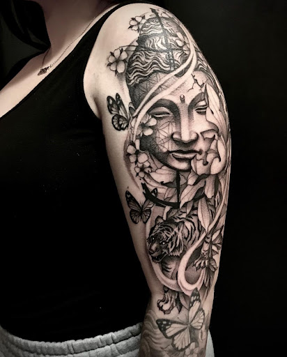 Explore palm size tattoos ideas, creative tattoo ideas in Abington, available at Tattoo Galaxy (Abington) Piercing and Custom Tattoos