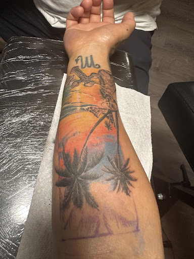 Explore cover up black tattoo ideas, creative tattoo ideas in Newfield, available at Parabellum Tattoo Studio