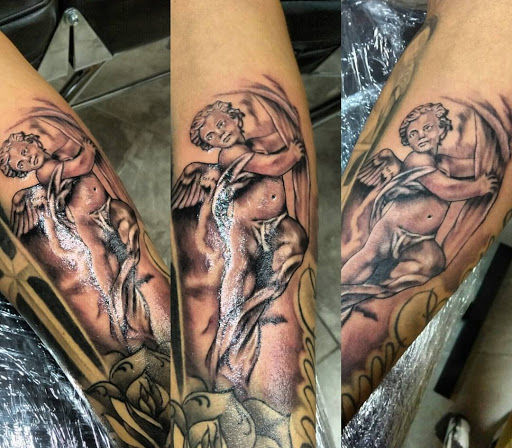 Explore cover up finger tattoo ideas, creative tattoo ideas in Phoenix, available at Grand Avenue Tattoo & Piercings