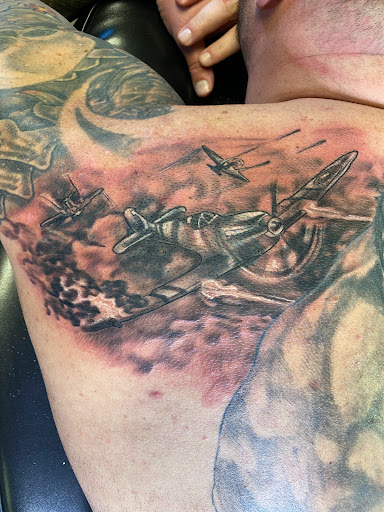 Explore noah's ark tattoo ideas, creative tattoo ideas in Canfield, available at Black Rose Tattoo Studio