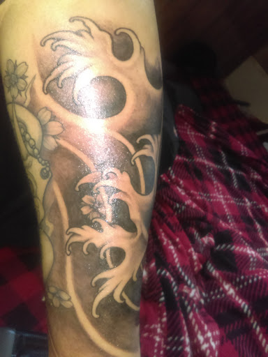 Explore womens leg sleeve tattoo ideas, creative tattoo ideas in Bryson City, available at Donnos Higher Ground Tattoo