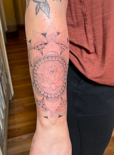 Explore hydrangea tattoo ideas, creative tattoo ideas in Spokane, available at Ron LeMay Tattoo