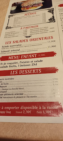 Restaurant marocain La Brasserie Marocaine à Carhaix-Plouguer (la carte)