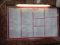Menu / carte de Bharati | Restaurant indien 94 | À emporter ou Livraison à Nogent-sur-Marne