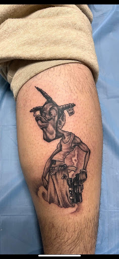 Explore adventure time tattoo ideas, creative tattoo ideas in Peckville, available at Silver Fox Tattoos